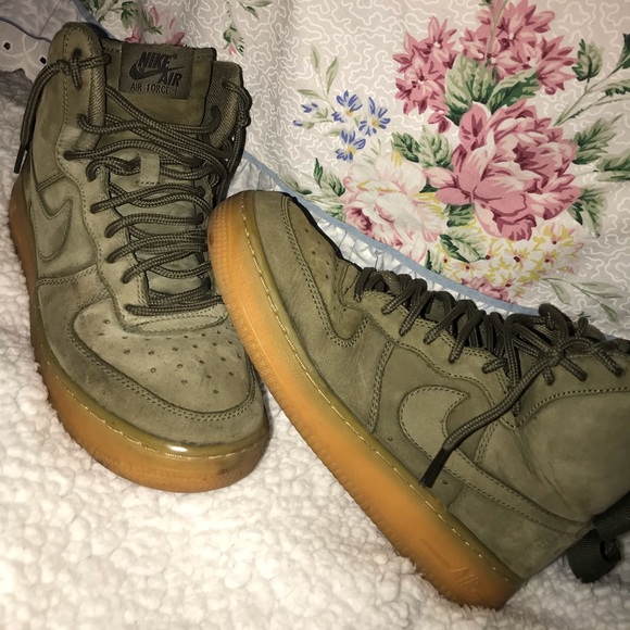 Nike Other - Green Suede Air Force 1st